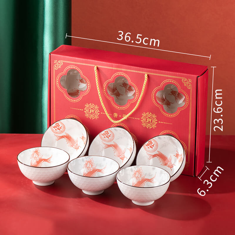 6碗 福魚 輕奢盒紅