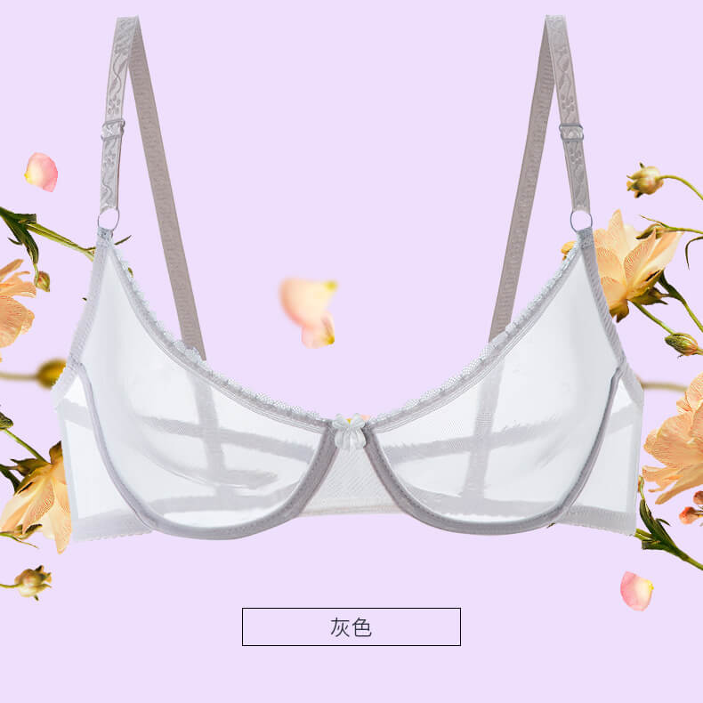 灰色 【全透明】無鋼圈