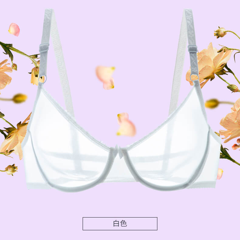 白色【全透明】無鋼圈